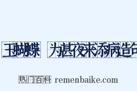 玉蝴蝶·为甚夜来添病造句是什么意思的图片